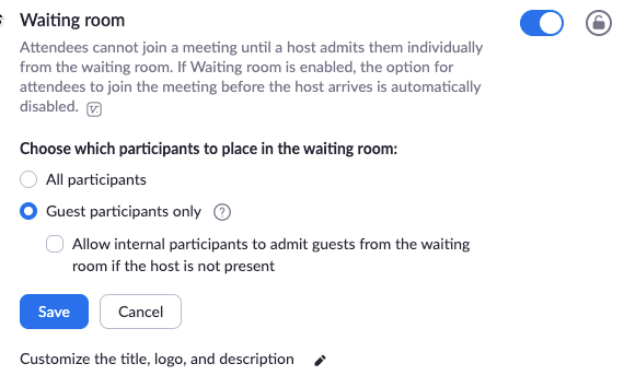 Zoom Waiting Room